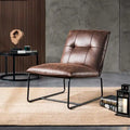 Chaise d'appoint sans accoudoirs en suédine style Mid-Century