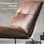 Chaise d'appoint sans accoudoirs en suédine style Mid-Century