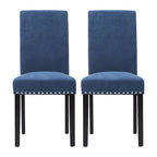 Chaises de salle à manger Parsons en tissu avec garniture cloutée en éponge, lot de 2