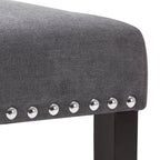 Chaises de salle à manger Parsons en tissu avec garniture cloutée en éponge, lot de 2