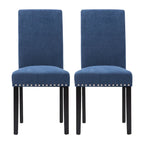 Chaises de salle à manger Parsons en tissu avec garniture cloutée en éponge, lot de 2