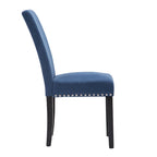 Chaises de salle à manger Parsons en tissu avec garniture cloutée en éponge, lot de 2