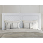 Lit plateforme double avec pied de lit assorti et lit gigogne double