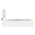 Lit plateforme double avec pied de lit assorti et lit gigogne double