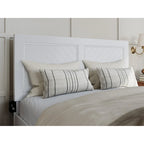 Lit plateforme double avec pied de lit assorti et lit gigogne double