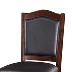 Chaise haute sans accoudoirs en bois, brun expresso et noir, lot de 2