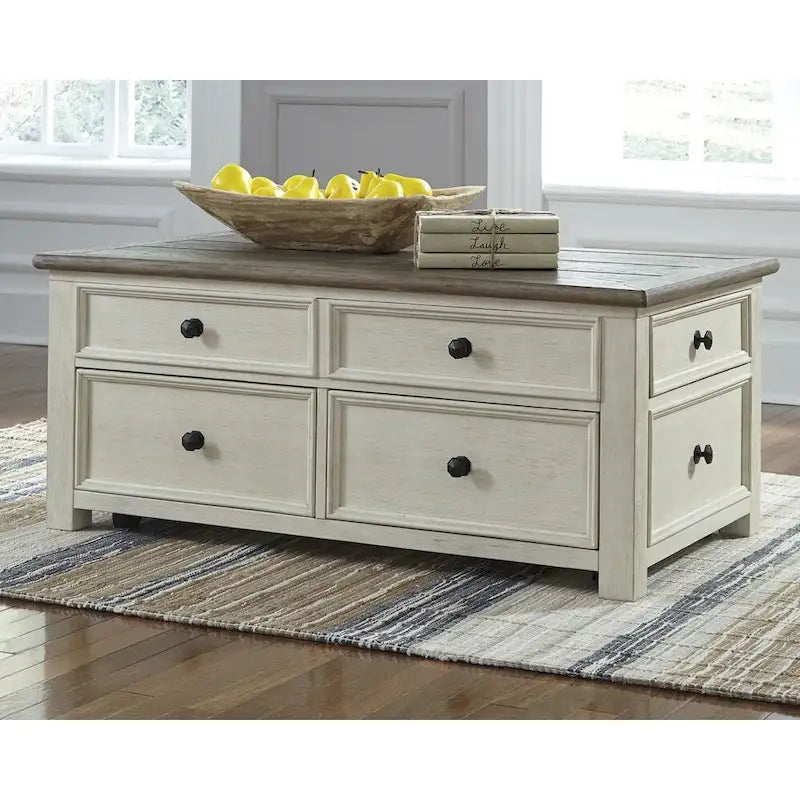 Bolanburg Two-Tone Coffee Table with Lift Top