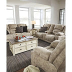 Table basse bicolore avec plateau relevable