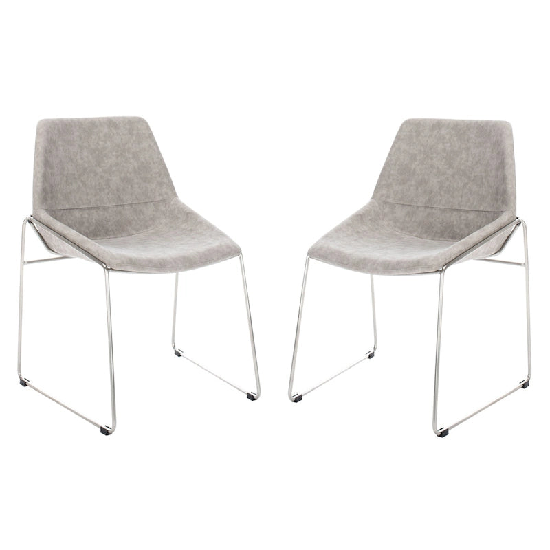 Chaise de salle à manger du milieu du siècle (lot de 2) - 25 x 24 x 33,3 - 25 x 24 x 33,3 - 25Lx24Px33H