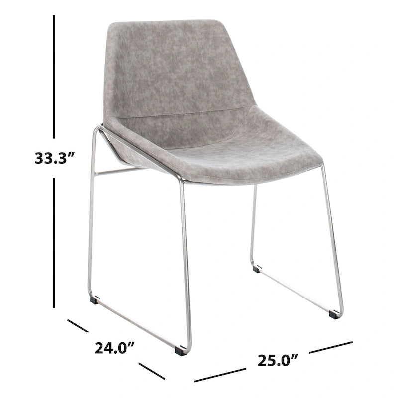 Chaise de salle à manger du milieu du siècle (lot de 2) - 25 x 24 x 33,3 - 25 x 24 x 33,3 - 25Lx24Px33H