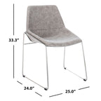 Chaise de salle à manger du milieu du siècle (lot de 2) - 25 x 24 x 33,3 - 25 x 24 x 33,3 - 25Lx24Px33H
