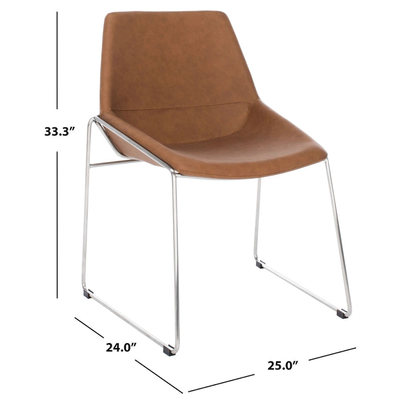 Chaise de salle à manger du milieu du siècle (lot de 2) - 25 x 24 x 33,3 - 25 x 24 x 33,3 - 25Lx24Px33H