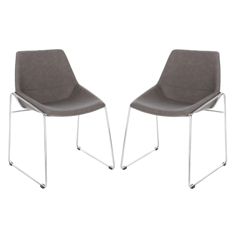 Chaise de salle à manger du milieu du siècle (lot de 2) - 25 x 24 x 33,3 - 25 x 24 x 33,3 - 25Lx24Px33H