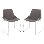 Chaise de salle à manger du milieu du siècle (lot de 2) - 25 x 24 x 33,3 - 25 x 24 x 33,3 - 25Lx24Px33H