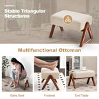 Fauteuil à bascule avec pouf en tissu rembourré planeur à bascule