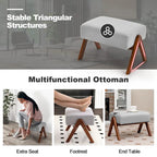 Fauteuil à bascule avec pouf en tissu rembourré planeur à bascule