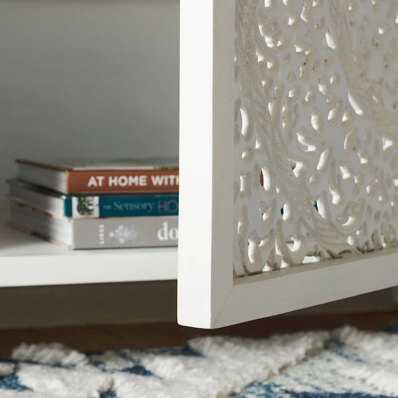 Meuble TV 2 portes 2 étagères (pour téléviseurs à écran plat jusqu'à 60 pouces) - 139,7 cm L x 38,1 cm P x 66,04 cm H - 139,7 cm L x 38,1 cm P x 66,04 cm H
