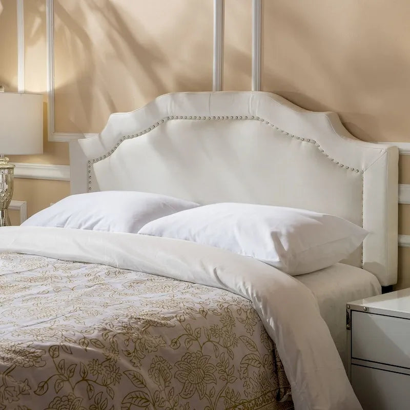62 Queen Headboard with Nailhead Trim by Christopher Knight Home
