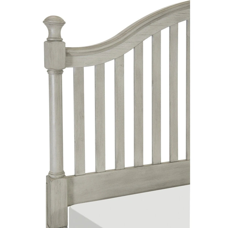 Ensemble de chambre 3 pièces finition gris clair lit commode table de chevet