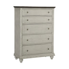 Ensemble de chambre 3 pièces finition gris clair lit commode table de chevet