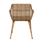 Fauteuil en rotin et métal