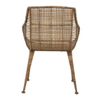 Fauteuil en rotin et métal