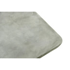 Table à manger de 180 cm, rectangulaire, en faux béton gris, avec pied central