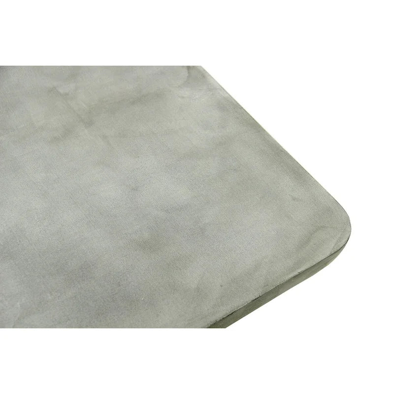 Table à manger de 180 cm, rectangulaire, en faux béton gris, avec pied central