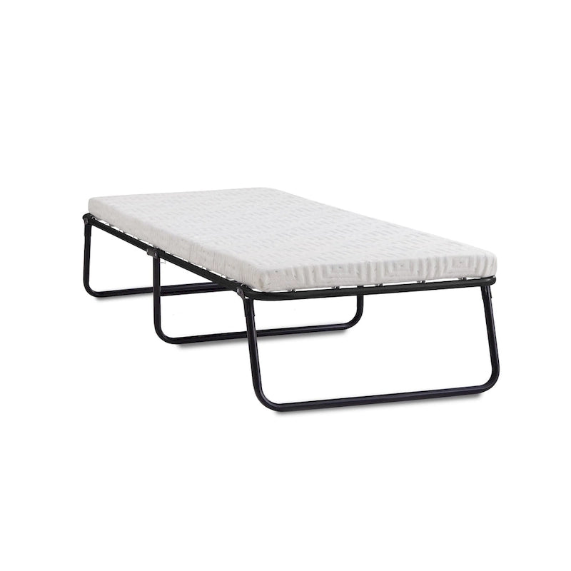 Lit d'appoint pliant avec cadre en acier et matelas en mousse gel rafraîchissant