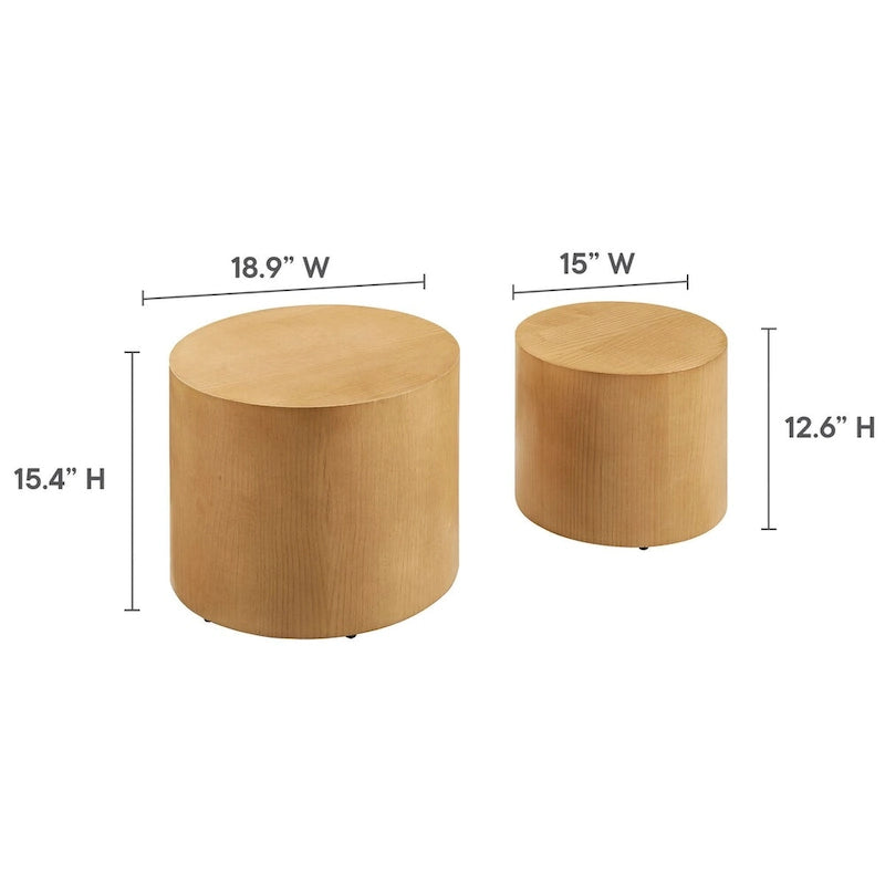 Tables basses gigognes rondesLot de 2