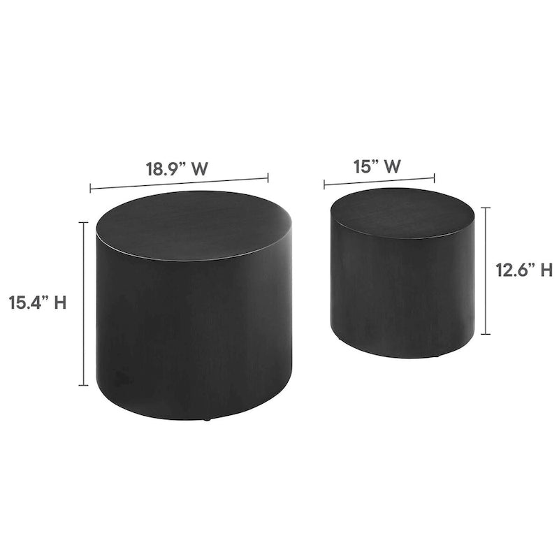 Tables basses gigognes rondesLot de 2